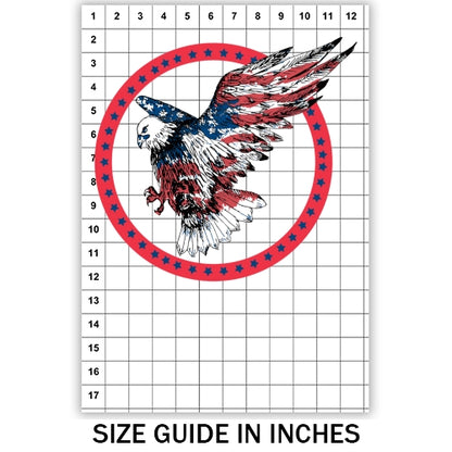 American Eagle With Red Circle Sublimation