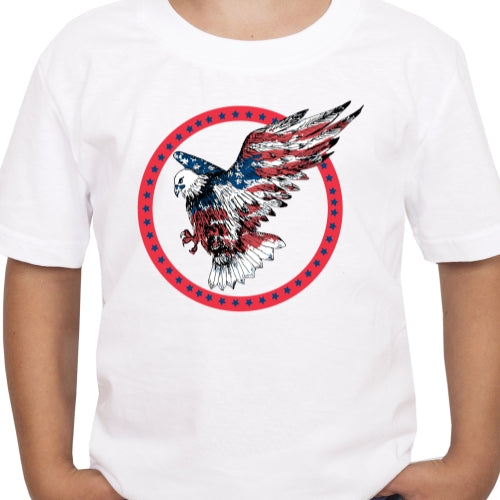 American Eagle With Red Circle Sublimation