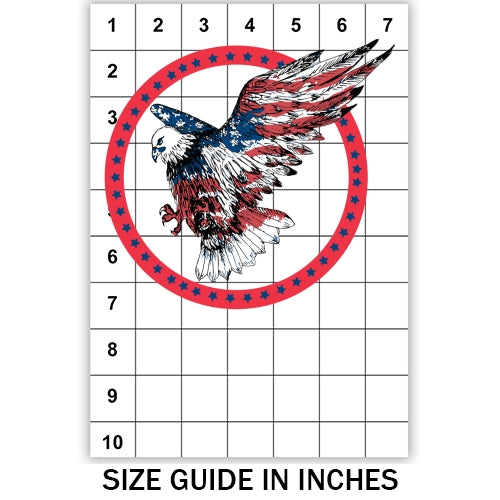 American Eagle With Red Circle Sublimation
