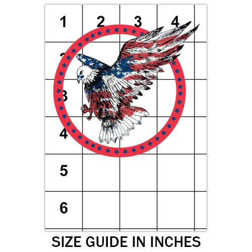 American Eagle With Red Circle Sublimation