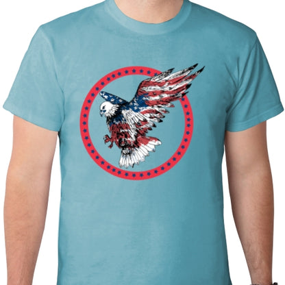 American Eagle With Red Circle DTF