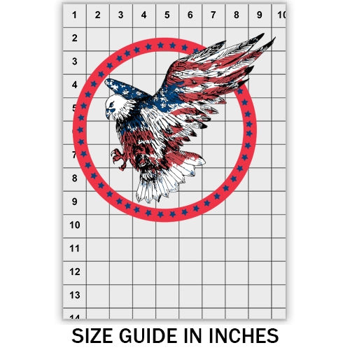 American Eagle With Red Circle DTF