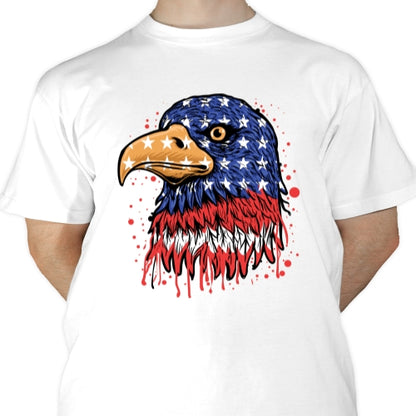 American Eagle With Red Paint Splatter Sublimation