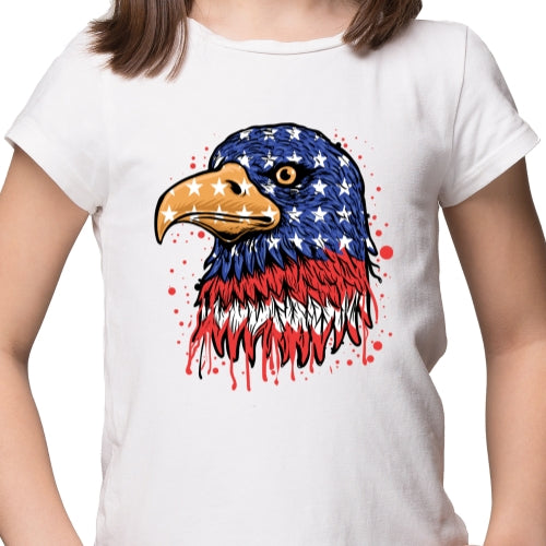 American Eagle With Red Paint Splatter Sublimation