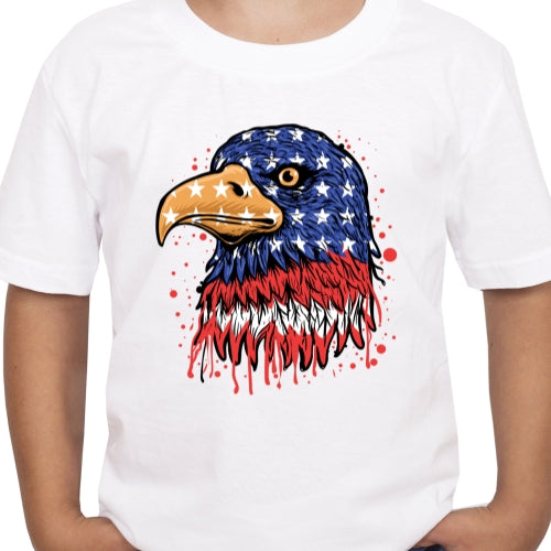 American Eagle With Red Paint Splatter Sublimation