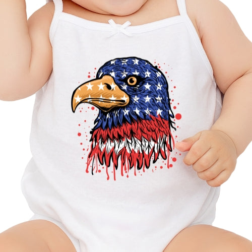 American Eagle With Red Paint Splatter Sublimation