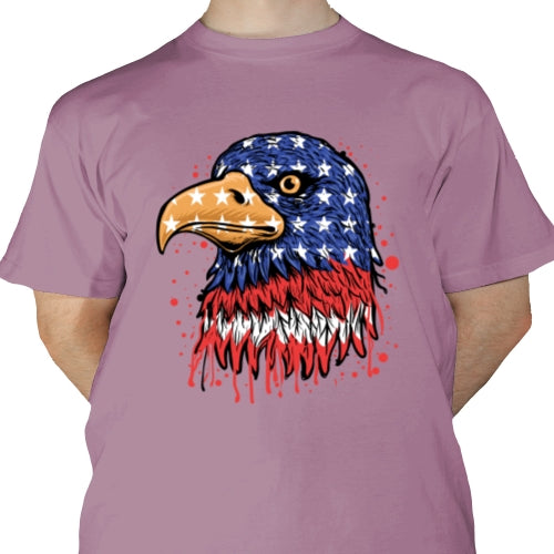 American Eagle With Red Paint Splatter DTF