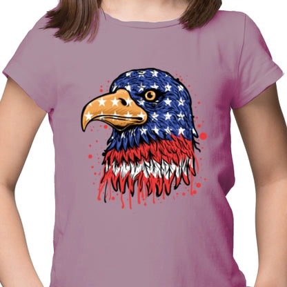 American Eagle With Red Paint Splatter DTF