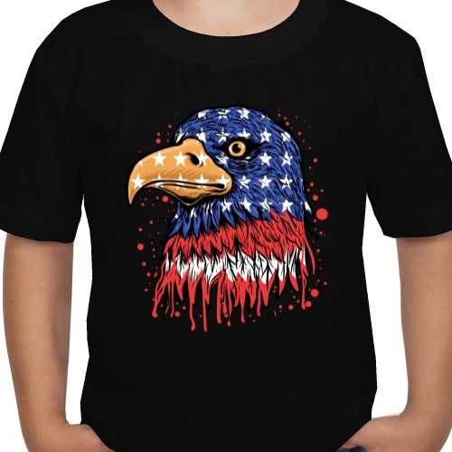 American Eagle With Red Paint Splatter DTF