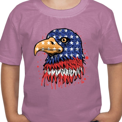 American Eagle With Red Paint Splatter DTF