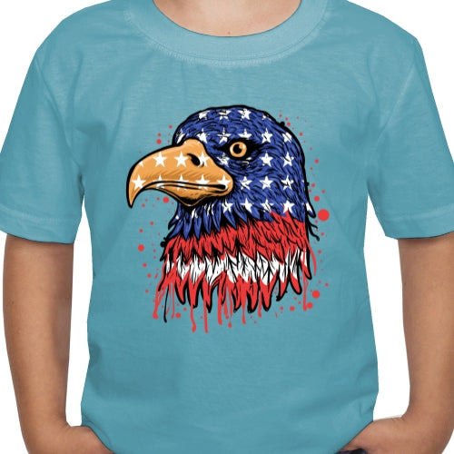 American Eagle With Red Paint Splatter DTF