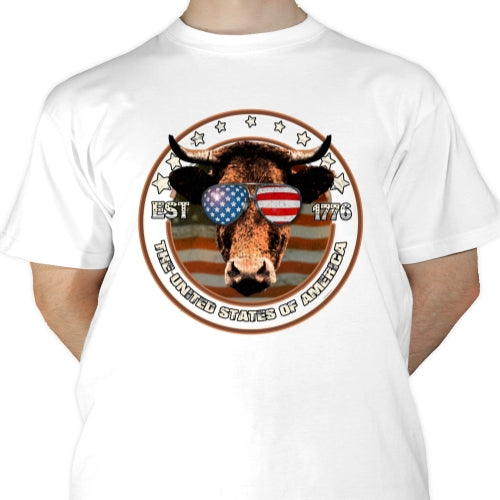 Distressed Cow USA Sublimation