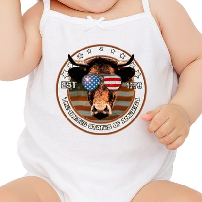 Distressed Cow USA Sublimation