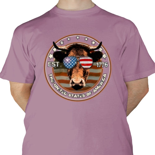 Distressed Cow USA DTF