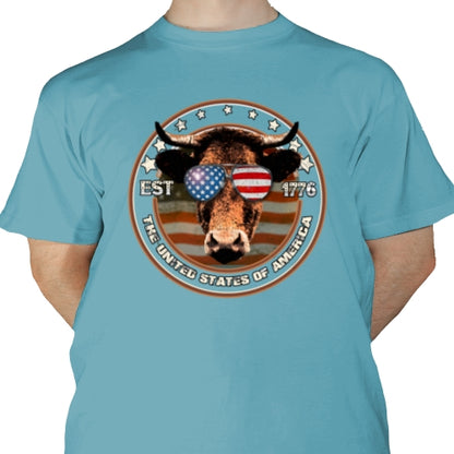 Distressed Cow USA DTF