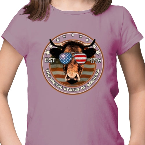 Distressed Cow USA DTF