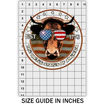 Distressed Cow USA DTF