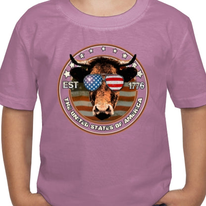 Distressed Cow USA DTF