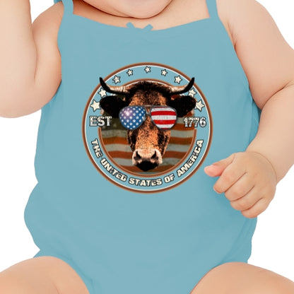 Distressed Cow USA DTF