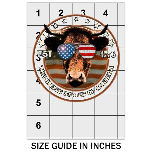 Distressed Cow USA DTF