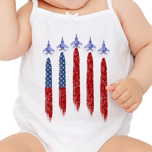 USA Flag And Planes Sublimation