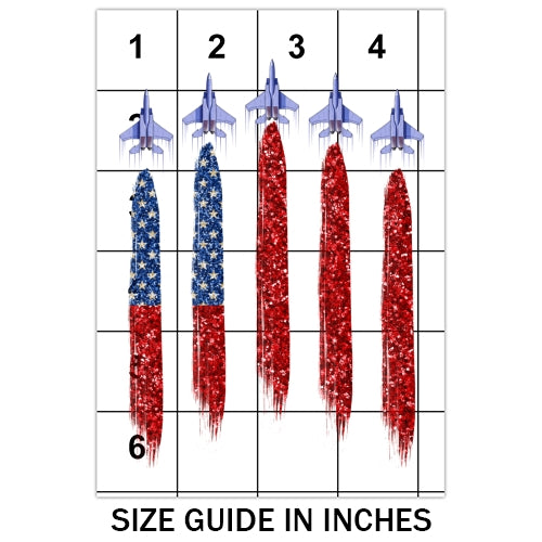 USA Flag And Planes Sublimation