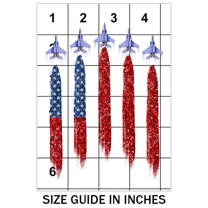 USA Flag And Planes Sublimation