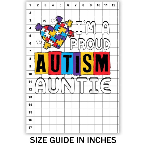 Proud Autism Auntie Sublimation