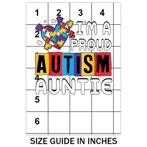 Proud Autism Auntie Sublimation