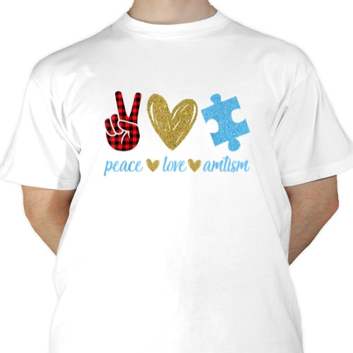 Peace Love Autism Sublimation