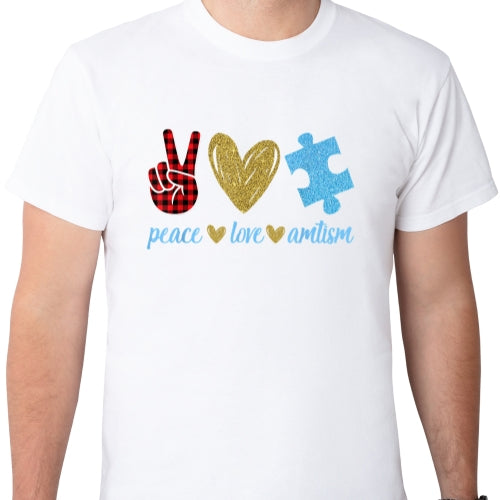 Peace Love Autism Sublimation