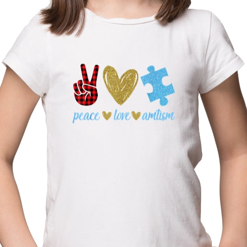 Peace Love Autism Sublimation