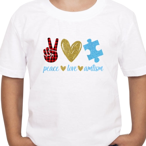 Peace Love Autism Sublimation