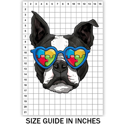 Autism Aware French Bulldog Sublimation