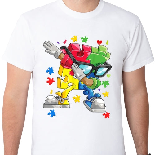 Autism Aware Jigsaw Man Sublimation
