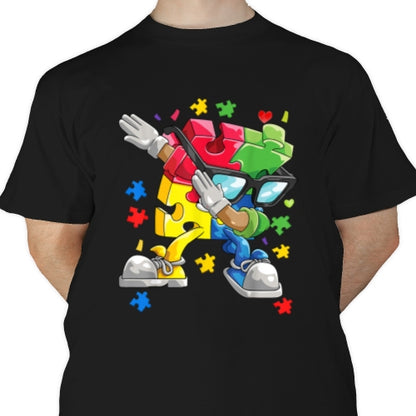 Autism Aware Jigsaw Man DTF