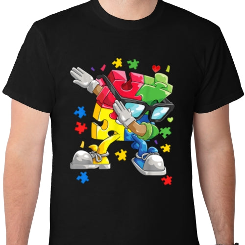 Autism Aware Jigsaw Man DTF