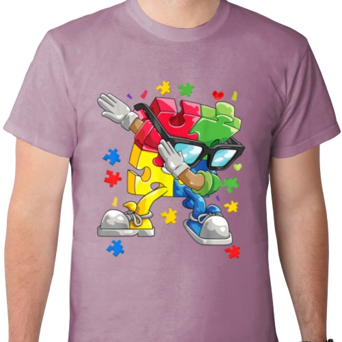 Autism Aware Jigsaw Man DTF