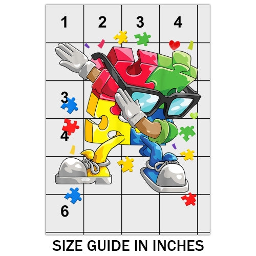 Autism Aware Jigsaw Man DTF