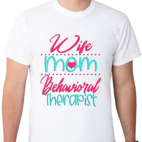 Wife Mom Therapist Sublimation
