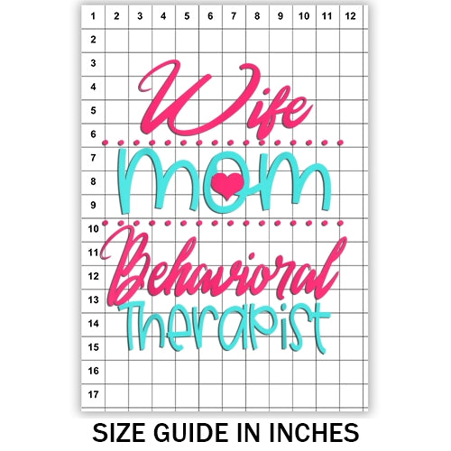 Wife Mom Therapist Sublimation