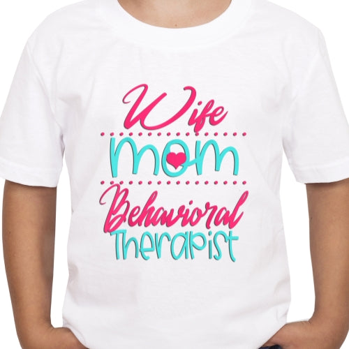 Wife Mom Therapist Sublimation