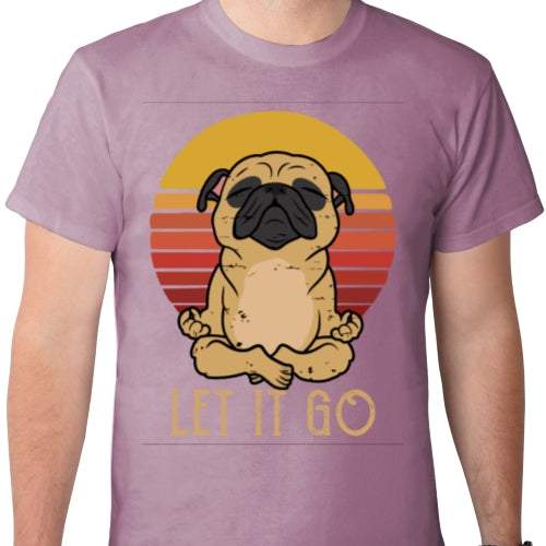 Let It Go Pug DTF