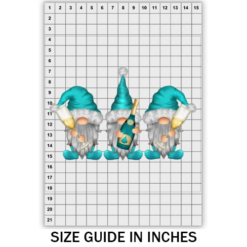 Christmas Champagne Gnomes DTF