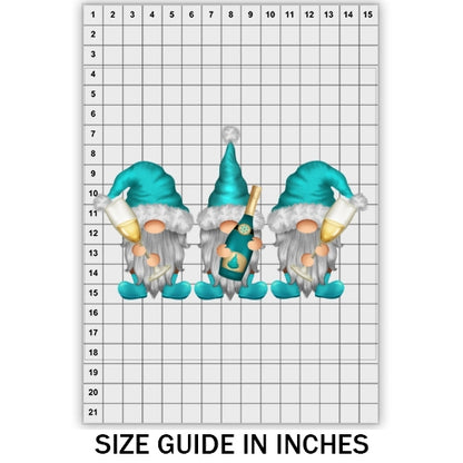 Christmas Champagne Gnomes DTF