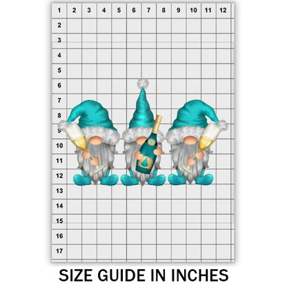 Christmas Champagne Gnomes DTF