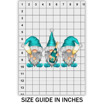 Christmas Champagne Gnomes DTF
