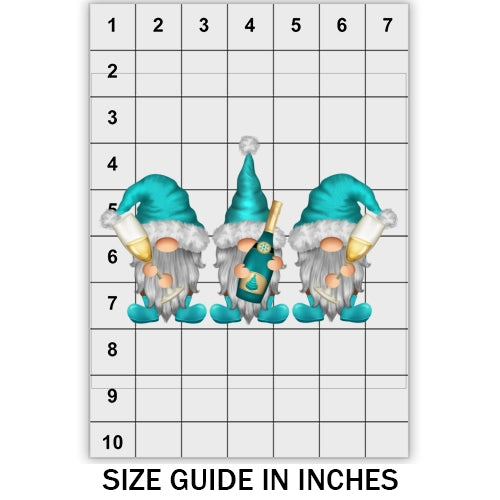 Christmas Champagne Gnomes DTF