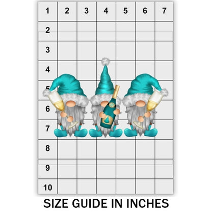 Christmas Champagne Gnomes DTF