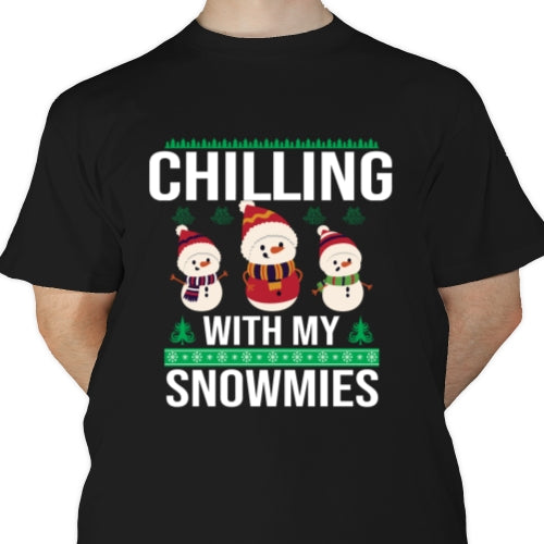 Chilling with snowmies Ugly Sweater DTF